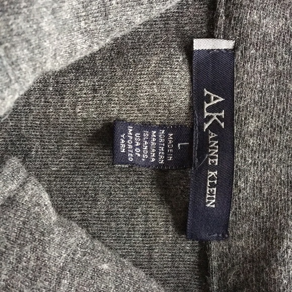 Anne Klein Rayon/Wool Blend Shirt Grey Large NWT - Picture 2 of 5